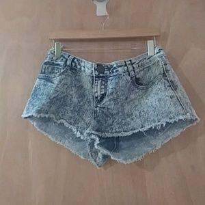Acid Wash Jean Shorts